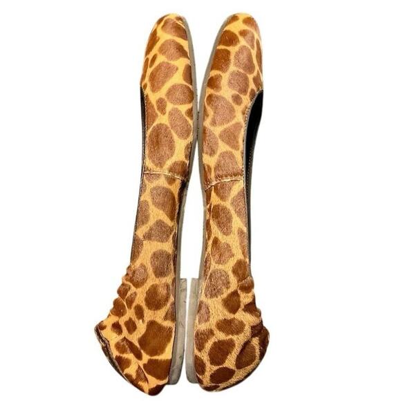 Donald J Pliner Women's Giraffe Print Ballet Flats Size 7.5 Brown - Picture 8 of 9